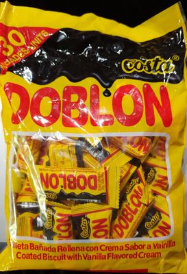 Cosa Doblon Chocolate Coated Biscuit with Vanilla Cream (Bag of 30 Pieces) from Peru