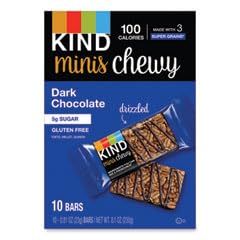KIND Bar Minis, Chewy Bar, Dark Chocolate, Gluten Free, 100 Calories, Low Sugar, 80 Count