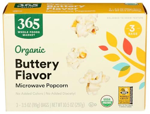 365 by Whole Foods Market, Organic Microwave Popcorn, 10.5 Ounce