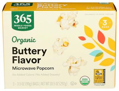 365 by Whole Foods Market, Organic Microwave Popcorn, 10.5 Ounce