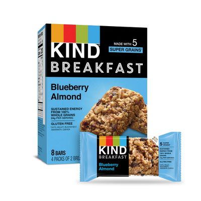KIND Breakfast Bars, Blueberry Almond, Gluten Free, 1.8oz, 24 Count