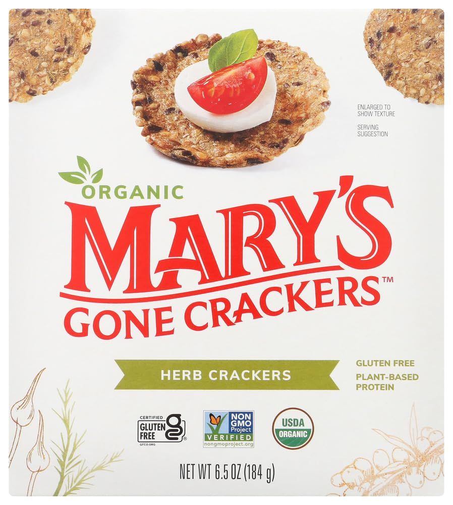 Mary&#39;s Gone Crackers | Crackers-Herb Gluten Free and Organic 6.5 Oz1PK by Mary&#39;s Gone Crackers