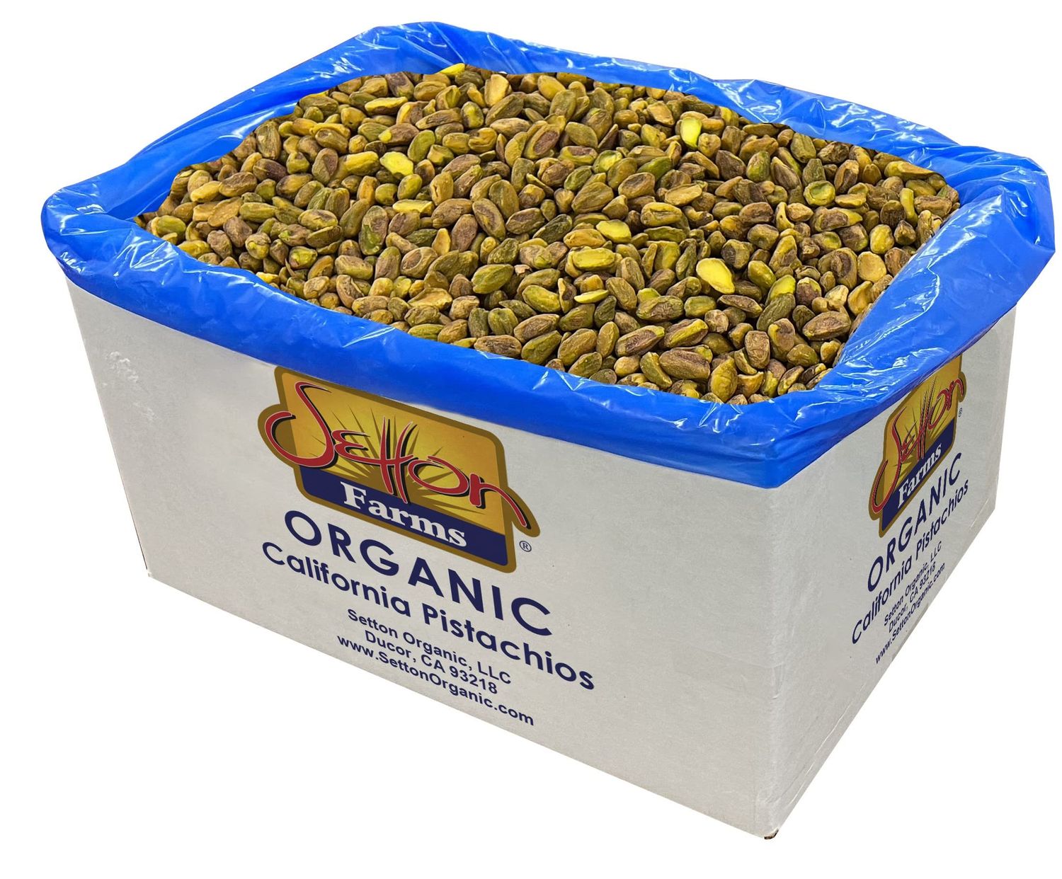 Organic Pistachios Shelled Raw, 30 Lbs. Bulk Case, Kosher