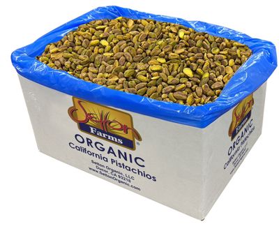 Organic Pistachios Shelled Raw, 30 Lbs. Bulk Case, Kosher
