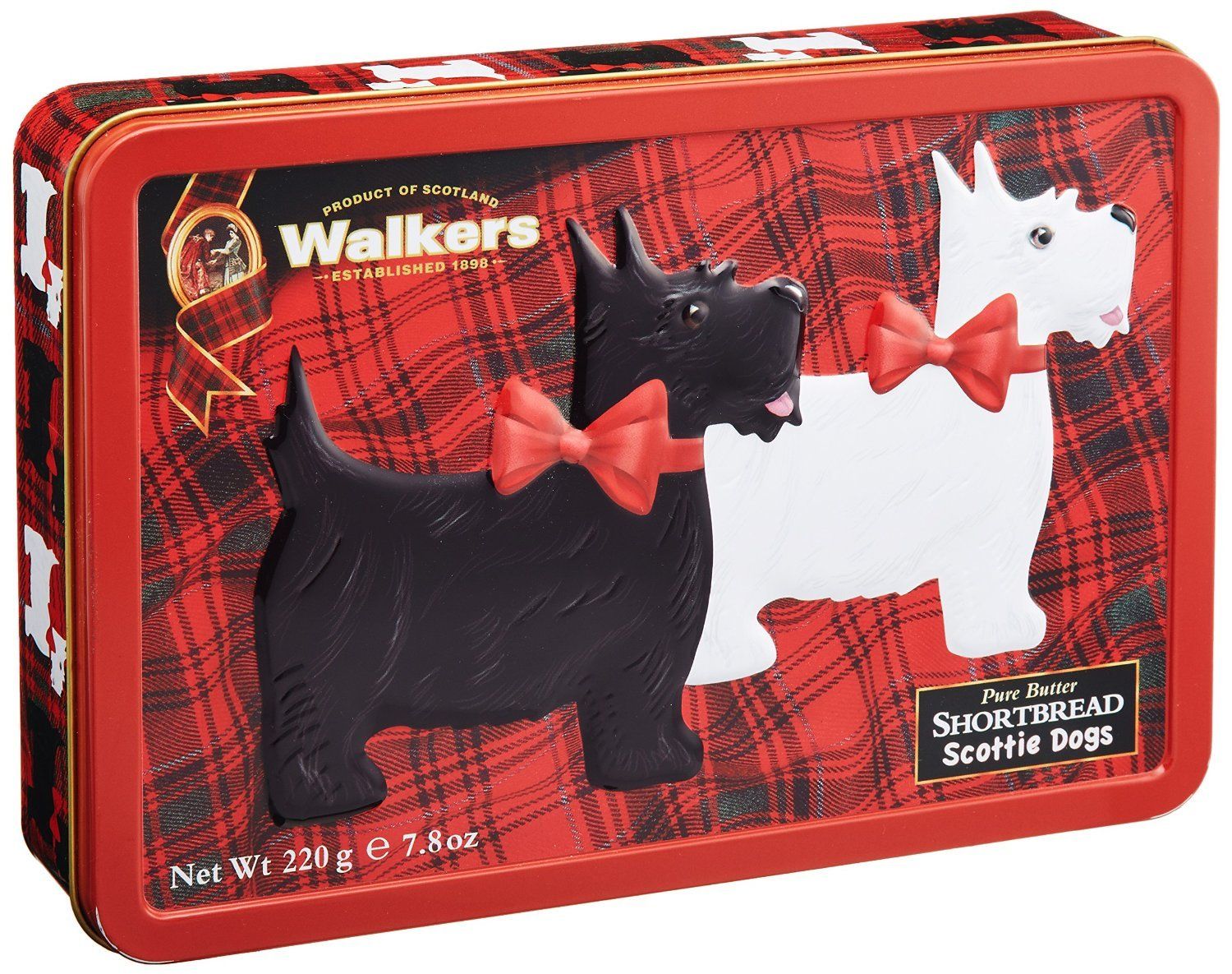 Walkers Shortbread Scottie Dog Rectangle Tin (Scotties) 7.8oz