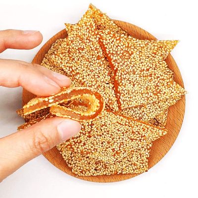 HelenOu666 Chinese Traditional Classical Childhood Snacks Soft Chewy Sticky Sesame Candy  (250g/8.8oz)
