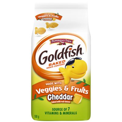 Pepperidge Farm Goldfish, Veggies &amp; Fruits Crackers, 180g6.1oz, Imported from Canada)