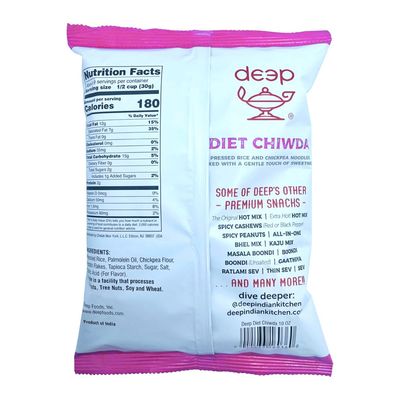 Deep Diet Chiwda Snacks - 100% Natural - 10 oz
