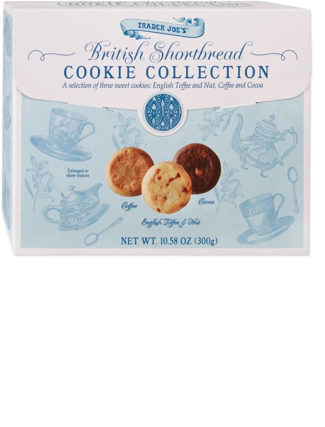 Trader Joes Limited Edition British Shortbread Cookie Collection | A Selection of Three Sweet Cookies: English Toffee and Nut, Coffee and Cocoa | Product of United Kingdom |10.58oz300g (Pack of 1)