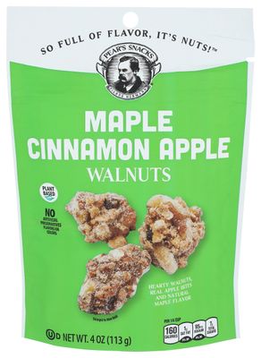 Pear&#39;s Snacks Maple Cinnamon Apple Walnuts, 4 OZ