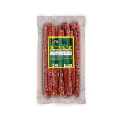 Long John Snacks Habanero Dried Salami Stix - Made with Premium Pork &amp; Beef Smoked Cuts - Gluten-Free, Bold Flavor &amp; Powerful Heat - Smoked &amp; Seasoned to Perfection - 16oz.