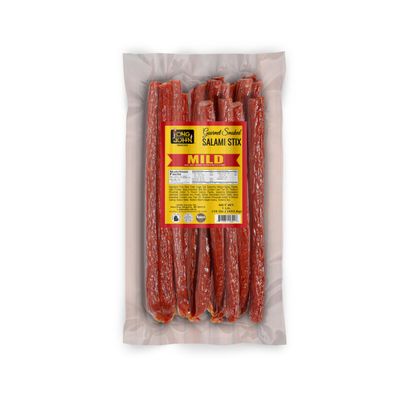 Long John Snacks Mild Dried Salami Stix - Premium Hand-Crafted - Gluten-Free, Bold Flavor &amp; Mild Heat - Smoked &amp; Seasoned to Perfection - 16oz.