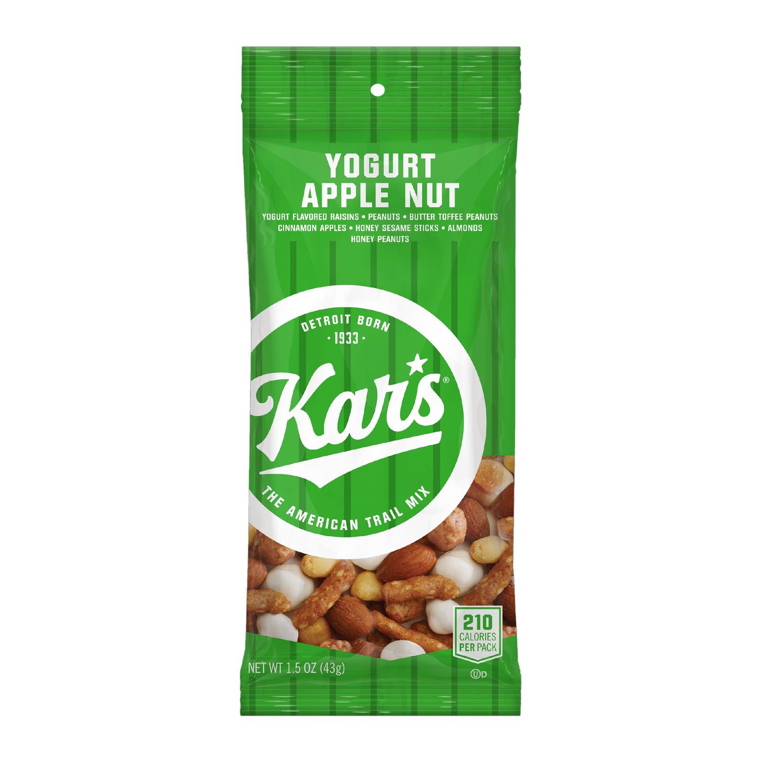 Kars Nuts Yogurt Apple Nut Trail Mix, 1.5 oz Individual Snack Packs - Bulk Pack of 72, Gluten-Free Snacks