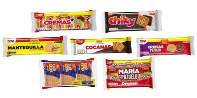 Pozuelo Cookies &amp; Crackers Variety Bundle | Chiky Chocolate, Butter Cookies, Club Extra Crackers, Cremas Star, Cremas Mixed, Maria Pozuelo, Cocanas | Pack of 7