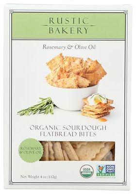 RUSTIC BAKERY Organic Rosemary Olive Oil Flatbrd Bites, 4 OZ
