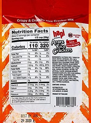 Hapi Spicy Crazy Mix Arare Rice Crackers, 3 oz (Pack of 12)