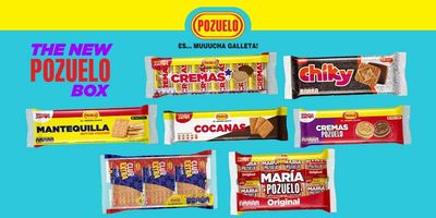 Pozuelo Cookies & Crackers Variety Bundle | Chiky Chocolate, Butter Cookies, Club Extra Crackers, Cremas Star, Cremas Mixed, Maria Pozuelo, Cocanas | Pack of 7