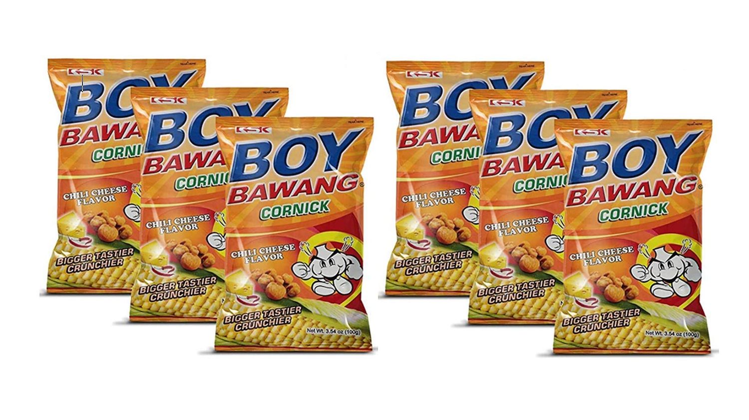 Boy Bawang Cornick Chili Cheese Flavor (6 Pack, Total of 21.24oz)