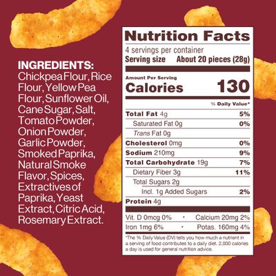 Hippeas Chickpea Puffs, Bohemian BBQ, 4 Ounce (Pack of 6), 4g Protein, 3g Fiber, Vegan, Gluten-Free, Crunchy, Plant Protein Snacks