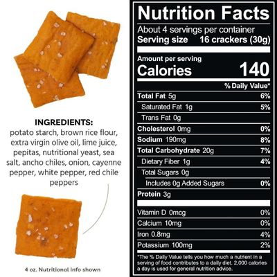 Every Body Eat Fiery Chile Lime Snack Thins, Gluten &amp; Dairy Free, Vegan (1 Pack)
