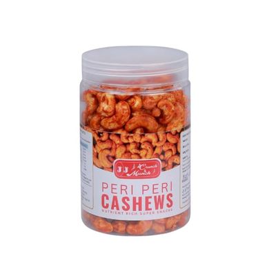 Peri Peri Cashews by J J Crunch N Munch Nuts, Whole, Savory, Spicy, Roasted, Vegan| Natural, Minimally Processed | Nutritional Content | Gourmet Quality Vegan Cashew Nut 180gm