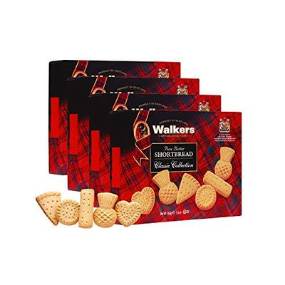 Walker&#39;s Shortbread Assorted Cookies, All-Butter Shortbread Cookies, 5.6 Oz (Pack of 4)