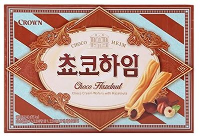 Crown Cream Filled Wafer Cookies with Hazelnut 142g (Choco, 1 Pack)