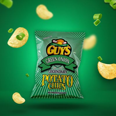 Guys Green Onion Potato Chips - Healthy & Salty Snacks wLegendary Taste - Natural Potato Snack Chips -Tasty Snack Pack Chips - Potato Chips Snack Packs (1.5 oz Bag, Pack of 24)