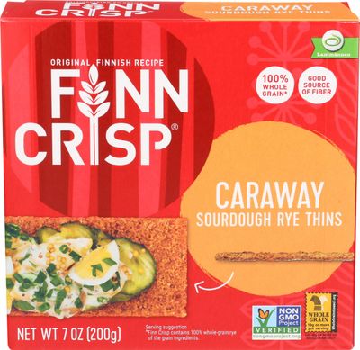 Finn Crisp Thin Crispbread Caraway - 7 oz