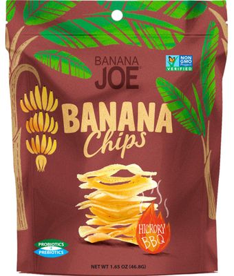 BBQ Flavored Chips , Gluten-Free Healthy Snacks for Adults &amp; Kids - Vegan &amp; Paleo Approved - A Potato Chip Thats Good For You (Made From 100% Real Banana) (Hickory BBQ, 1)