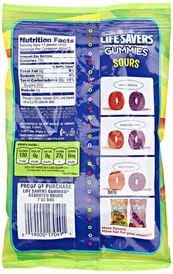 Lifesavers Sour Gummies Assorted Flavors, 7 oz