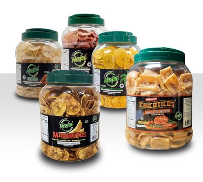 Nezka Sweet Plantain Chips - Delicious Crunchy Snacks and Side Dish - Jar of 28 oz