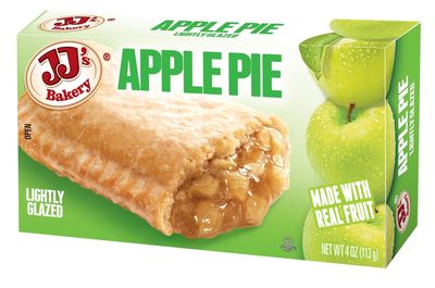 JJ&#39;s Bakery Apple Snack Pies, Individual Dessert, Fresh-Baked, Perfect for Snacks, Nut-Free, Kosher Parve, 4 Oz Each (Pack of 6)