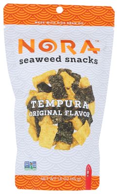 Nora Snacks Tempura Original Flavor Crispy Seaweed Snack, Gluten Free, Non GMO, 1.6 Ounce (Pack of 12)