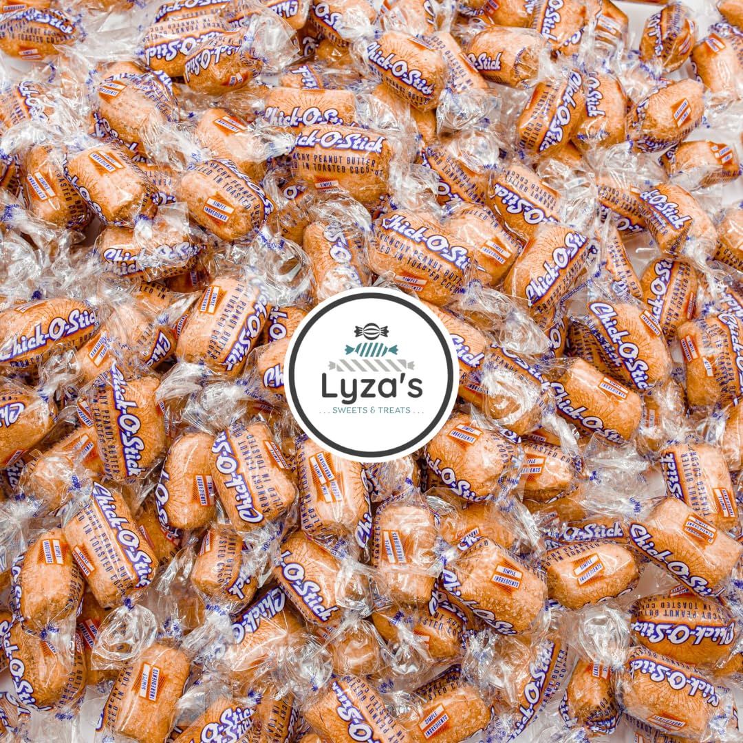 Atkinson&#39;s Chick O Stick Nuggets - Flakey Coconut Peanut Butter Candy Gift - Individually Wrapped Bite Size Candies - Gluten Free &amp; Vegan - 2 LB Bulk Bag By Lyza&#39;s Sweets &amp; Treats