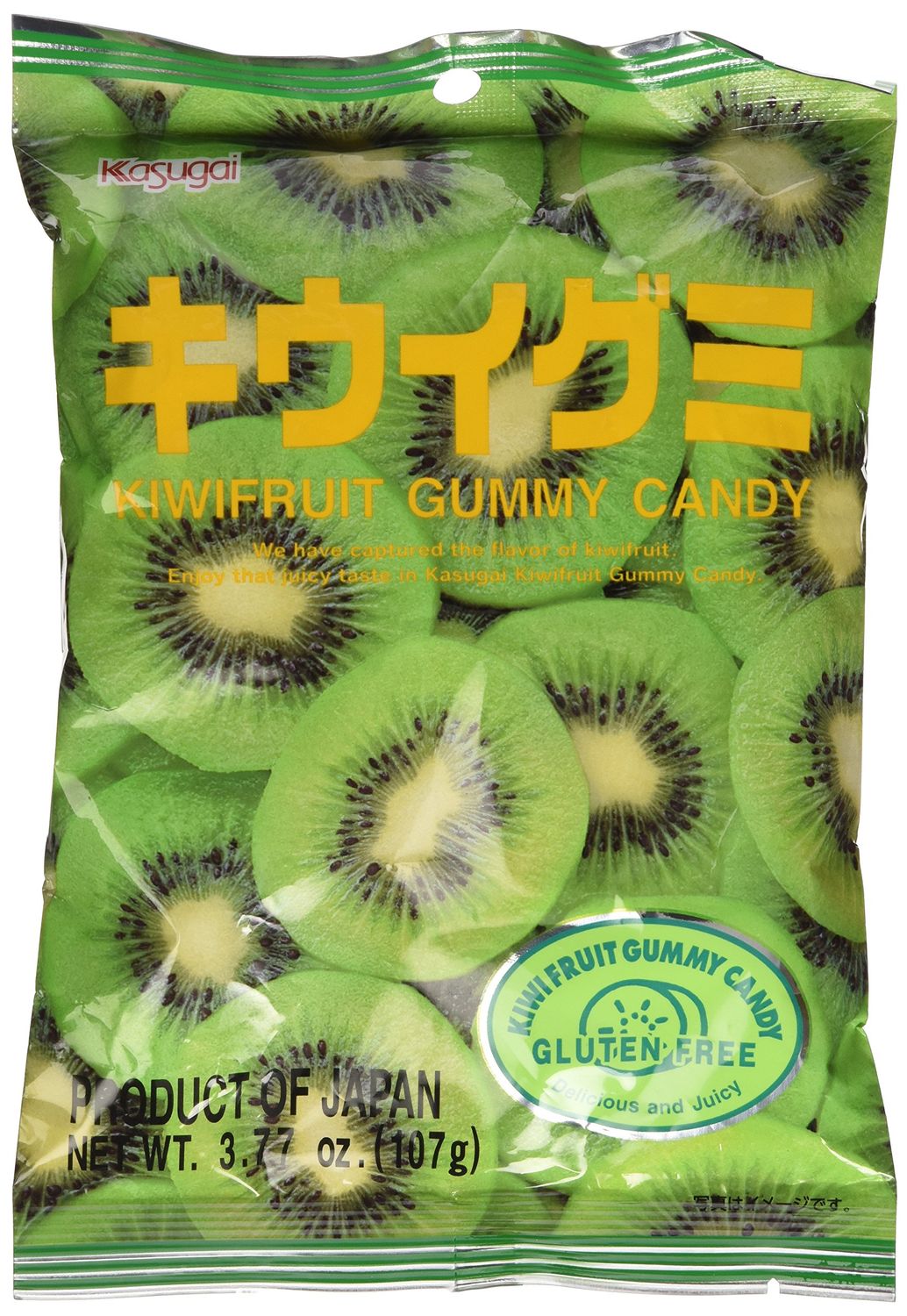 Japanese Fruit Gummy Candy from Kasugai - Kiwi - 107g