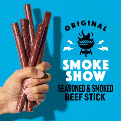 Lorissa's Kitchen Premium Grass-Fed &amp; Finished Beef Jerky Snack Sticks 24-Pack: Original Smoked Flavor, 8g Protein, Certified Free from Top 9 Allergens, Gluten-Free, Non-GMO, Zero Sugar, Keto, Paleo