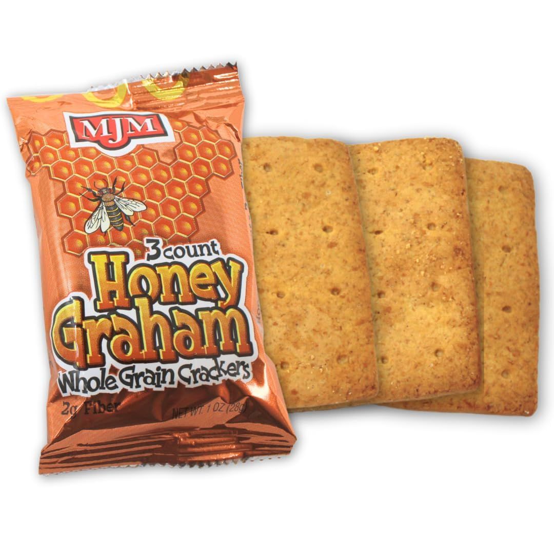 MJM HONEY GRAHAM Crackers - Case of 150 Packs | Wholesome and Flavorful Snack | Perfect for Any Occasion | Healthy and Satisfying