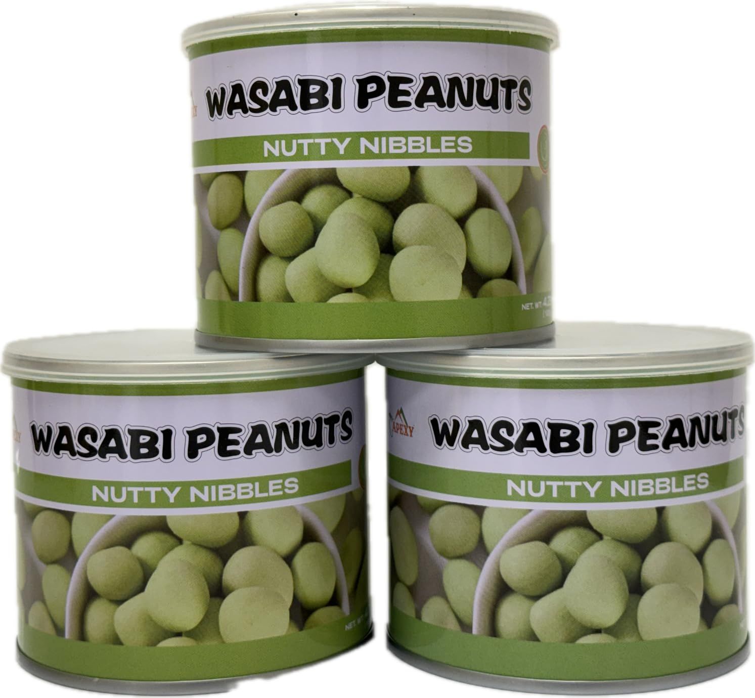 Apexy Roast Peanuts Snack Pack of 3 (Wasabi Peanuts)