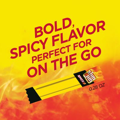 Slim Jim Smoked Meat Sticks, Spicy Flavor, 6g Protein Per Serving, Snack Size, 0.28 oz. (26 Count)
