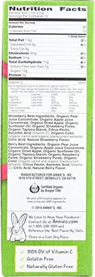 Annie's Homegrown Organic Really Peely Fruit Tape Snack, Strawberry &amp; Berry Flavor, Gluten Free &amp; Non-GMO, Variety Pack, 12 Rolls, 9 Ounce (Pack of 6)
