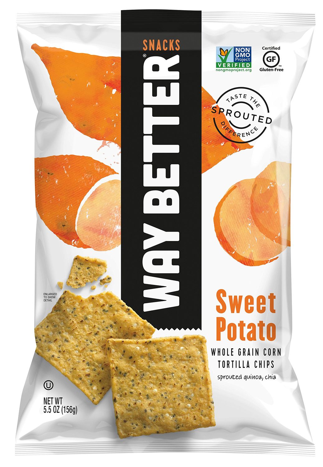 Way Better Snacks Tortilla Chips, Sweet Potato, 5.5 Ounce