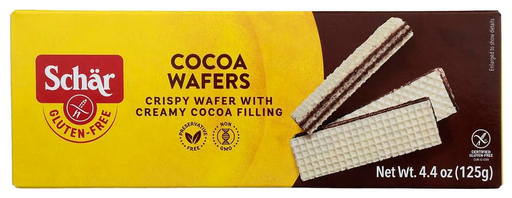 Schar Cocoa Wafer Gluten Free -- 4.4 oz (Pack of 4)