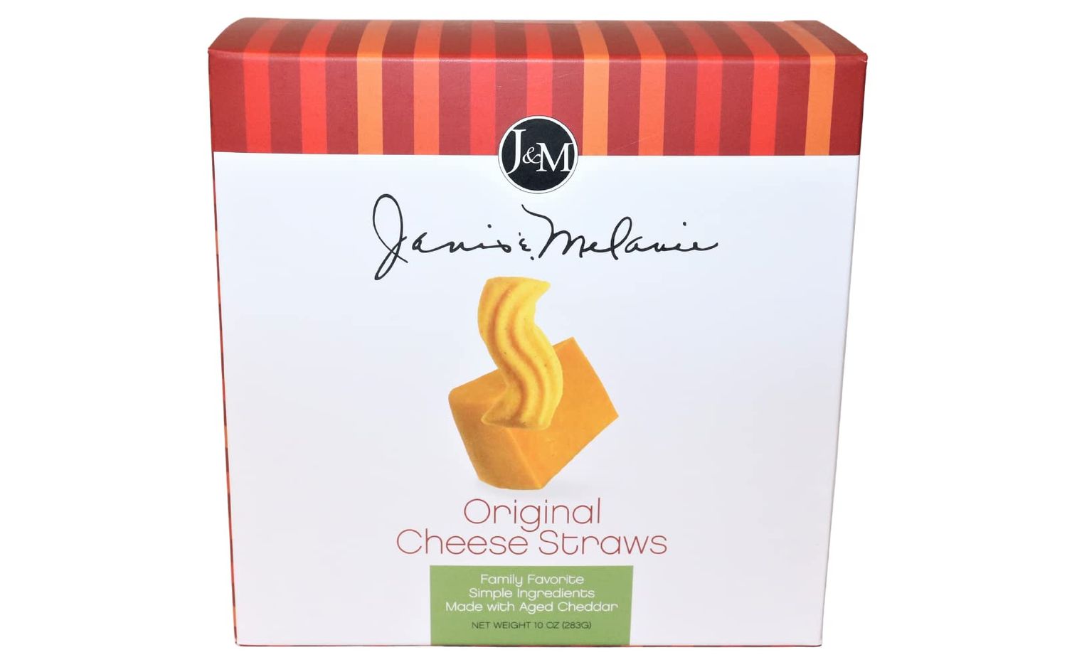 Jm Foods J&amp;M Foods Gourmet Cookies and Snacks 10 Oz. Gift Ready Tea Cheese Straw Gift Box (Cheese Straw Gift Box)