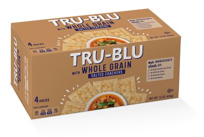 Tru Blu With Whole Grain Saltine | No artificial ingredients | No High Fructose Corn Syrup | Made in the USA | 16 Ounce (Pack of 3)