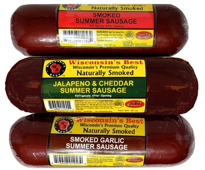 Party Gift Box - Smoked Summer Sausages, 100% Wisconsin Cheese,s Crackers, Pretzels & Mustard | Perfect for Parties, Charcuterie Boards and Birthday Gifts