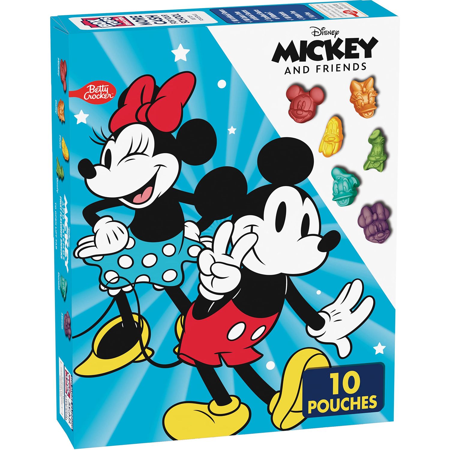 Disney Mickey and Friends Fruit Flavored Snacks, Treat Pouches, Gluten Free Snack, 10 Ct, 8 oz