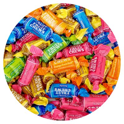 Fruit Chews, 1lb Bulk Bag (Approx. 70 Pieces), Taffy Candy, Assorted Fruit Indvidually Wrapped Candy