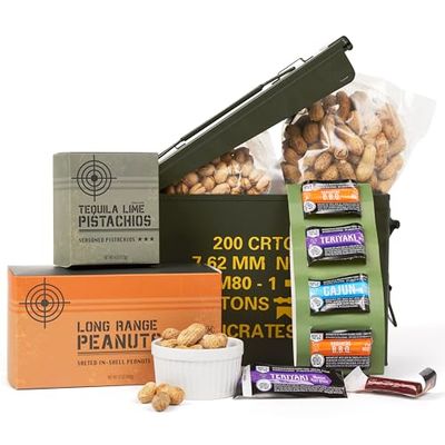 Man Crates Premium Snack-munition Ammo Can - Includes 3 Meat Stick Flavors and Snacks - Ships In A Glorious, Steel Ammo Can - Ultimate Gift for Meat Lovers