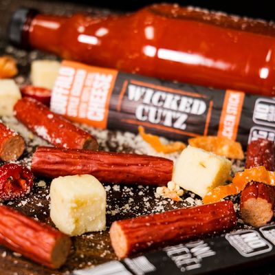 Buffalo Chicken and Pepper Jack Cheese Sticks | Tender, Flavorful, Extra Large Chicken Jerky Sticks with 12g of Protein Per Meat Stick, Gluten Free, Low Carb, Healthy Snacks for Adults (12 Sticks)